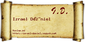 Izrael Dániel névjegykártya